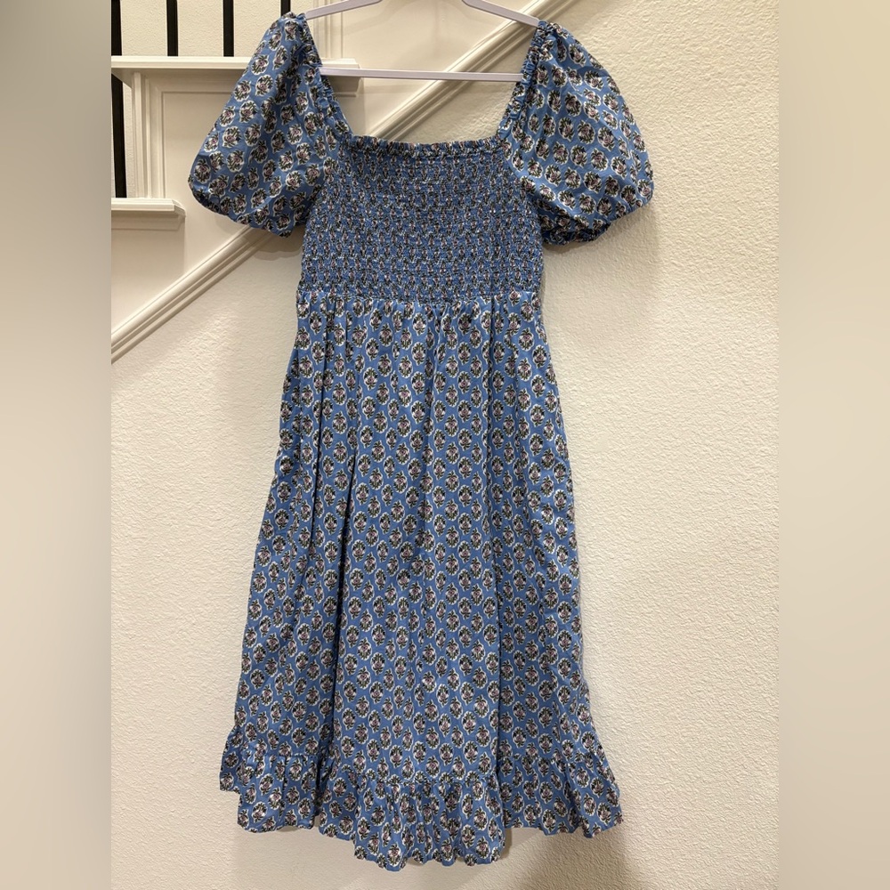 J. Crew Floral Smocked Midi Dress